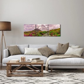 Obraz krajobrazu (z zegarem) (90x30 cm)