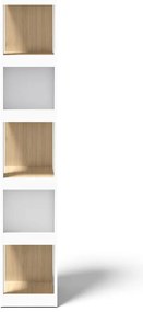 Biały regał w dekorze dębu 40x188 cm Ella – TemaHome