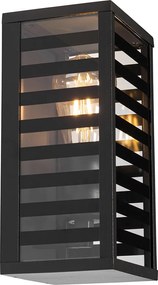 Nowoczesna lampa ścienna zewnętrzna czarna 26 cm IP44 - Reims