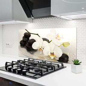 Szkło Ozdobne do Kuchni Egzotyczny Biały Storczyk