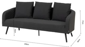 MELIA LIKA-TEX® antracyt - luksusowa sofa ogrodowa