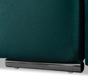 Sofa z Funkcją Spania FAVIO Wersalka Rozkładana Dwuosobowa Welurowa Zielona Nowoczesna do Salonu