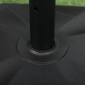 Outsunny Stojak na Parasol 22kg Cementowy Czarny | Aosom PL