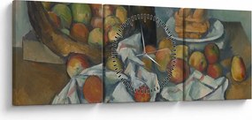 Obraz - Paul Cezanne, The Basket of Apples, reprodukcje (z zegarem) (90x30 cm)