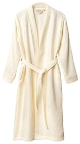 Kremowy szlafrok muślinowy w rozmiarze S/M Kimono – Foutastic