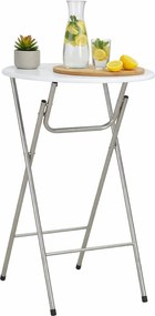 Zestaw 4 białych okrągłych stolików E6-H07