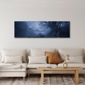 Obraz ciemnego lasu (170x50 cm)