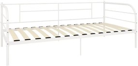 Białe metalowe łózko pojedyncze 90x200 cm B9-Z35