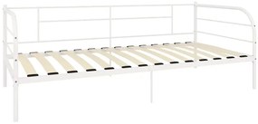 Białe metalowe łózko pojedyncze 90x200 cm - Lucpa
