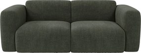 Kanapa 3-osobowa z zielonej melanżowej tkaniny POGNI od Maison Céphy