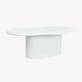Owalny Stół Jadalniany 230x130 Cm Z Betonu Vaduz Biała - Sklum
