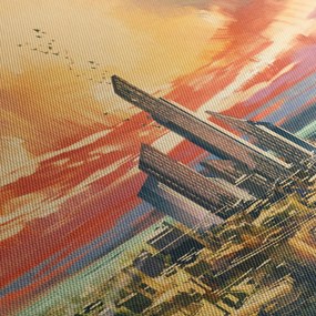 Obraz - Malowane miasto (125x70 cm)