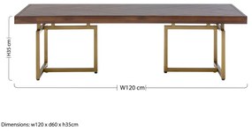 Brązowy okrągły stolik 60x120 cm Brando – Premier Housewares