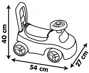 Smoby czerwony jeździk z klaksonem ride-on