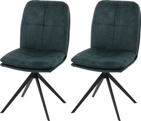 Krzesło do jadalni MCW-M68 (zestaw 2 szt.),  niebieskie