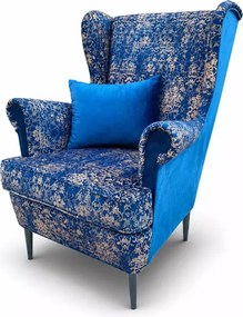 Skandynawski fotel uszak Vintage Carpet
