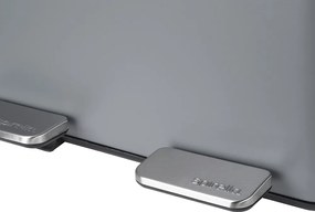 Ciemnoszary stalowy kosz na śmieci 2x20 l do segregacji odpadów/z pedałem Aliya – Spirella