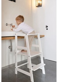 Biały pomocnik kuchenny dla dzieci z litego drewna bukowego Forrest – Vipack
