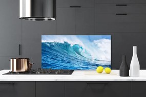 Panel Szklany Wzburzone Fale pod Niebem