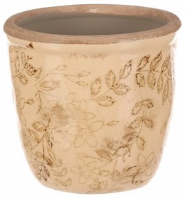 Osłonka ceramiczna na kwiaty Flores retro, 11 x 10 cm, 11 cm