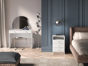 Toaletka z szufladą Glamour 0501, biały połysk