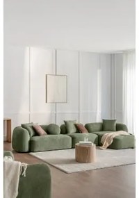 Modułowa Sofa Z Szezlongiem Prawym, 3-częściowa, Z Tkaniny Coco Chenille Tkaniny Szenil Salvia Zieleń - Sklum
