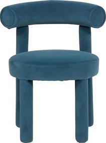 Krzesło 62x80x58 cm niebieskie Leith LET77B
