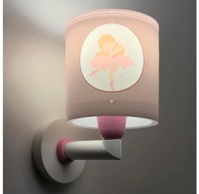 Dalber 60919 - Dziecięca lampa ścienna PRINCESS DANCE 1xE27/15W/230V różowa
