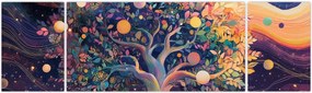 Obraz – Fioletowe drzewo pełne energii (170x50 cm)