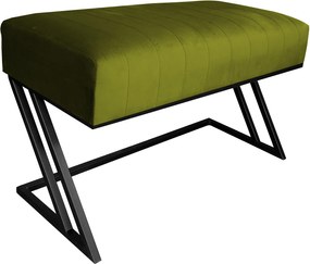 Ławka ZETA tkanina Welur loft ławka metal : Kolor Stelaża - Czarny , Kolor tkaniny - VELVET - BL75, Typ tkaniny - Velvet