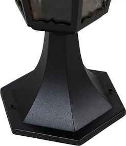 Klasyczna latarnia ogrodowa podstawa czarna 48,6 cm IP44 - Havana