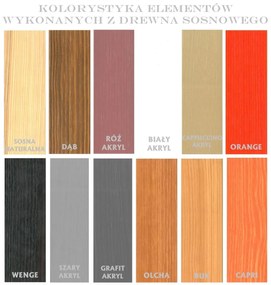 Łóżko dziecięce ONEGA 180x80 dwuosobowe szare/truflowe MEBLOBED