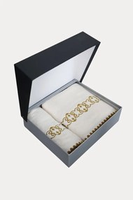 Podarunkowy zestaw ręczników MONDRIAN, 2 szt Śmietankowy