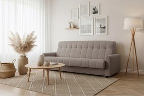 Wersalka Herbi z funkcją spania, do salonu, tkanina Herbi, szarobrązowy