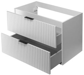 Szafka biała do łazienki z 2 szufladami 80 cm H6-K18