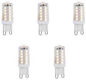 Zestaw 5 ściemnialnych żarówek LED G9 1.2W 100 lm 2700K