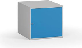 Wisząca szafka narzędziowa do stołów warsztatowych, zamek, 470 x 592 x 510 mm, niebieski