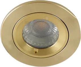 Zestaw 6 nowoczesnych reflektorów wpuszczanych okrągłych, kolor złoty IP44 - Xena