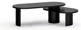 Czarny stolik w dekorze jesionu 120x50 cm Nori – Teulat
