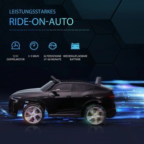 Elektryczny samochód dziecięcy HOMCOM Audi 3–8 km/h czarny