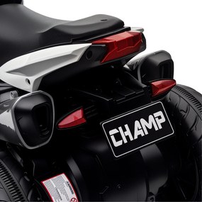 HOMCOM Elektryczny motocykl dla dzieci, z światłami i dźwiękami, 3 km/h, ładowany, plastik i metal, Niebiesko-Czerwony