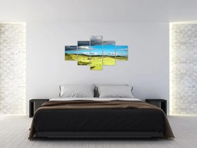 Obraz - Zielony krajobraz ze wzgórzami (125x70 cm)