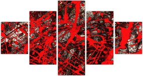 Obraz - Ekspresyjna abstrakcja (125x70 cm)