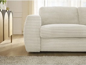 Beżowa sztruksowa sofa do spania/rozkładana 240 cm Hugo – Bobochic Paris