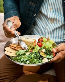 Talerze ze stali nierdzewnej w kolorze srebra zestaw 4 szt. ø 25,5 cm – Black + Blum