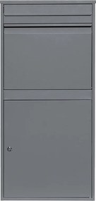 Szara, antykradzieżowa skrzynka pocztowa XL