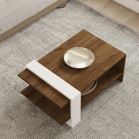 Stolik kawowy Gaye Walnut White
