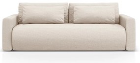 Beżowa rozkładana sofa ze schowkiem 238 cm Belfast – Cosmopolitan Design