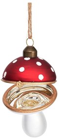 Szklana ozdoba świąteczna wykonana ręcznie 9 cm Mushroom – Sass &amp; Belle