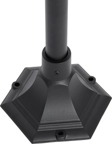 Klasyczna lampa zewnętrzna czarna 135 cm IP44 - Berta